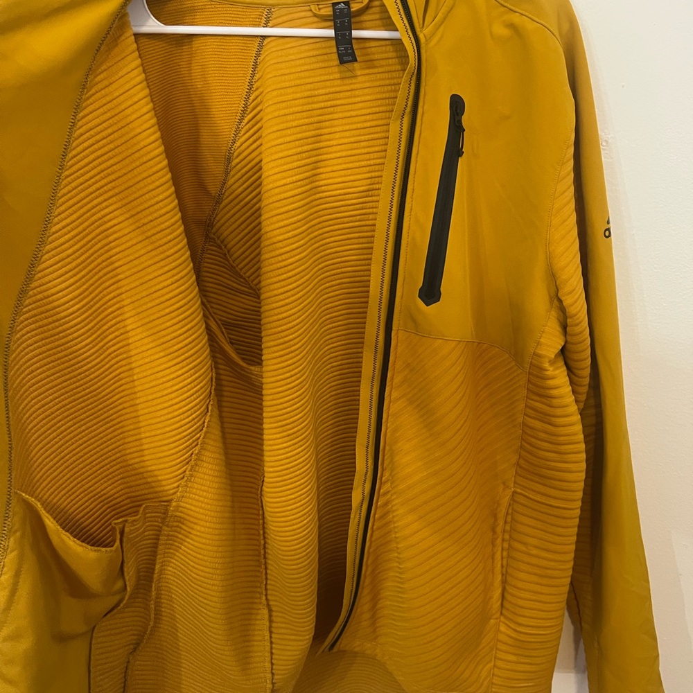 Adidas Men's Yellow Performance Jacket - Picture 4 of 10